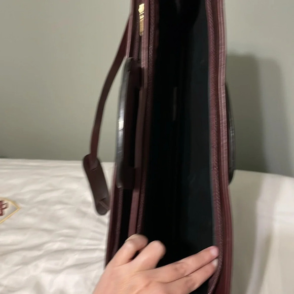 Vintage NWT Cambridge Leather Portfolio Briefcase with Ampad Pocket Dark Brown - Picture 6 of 10